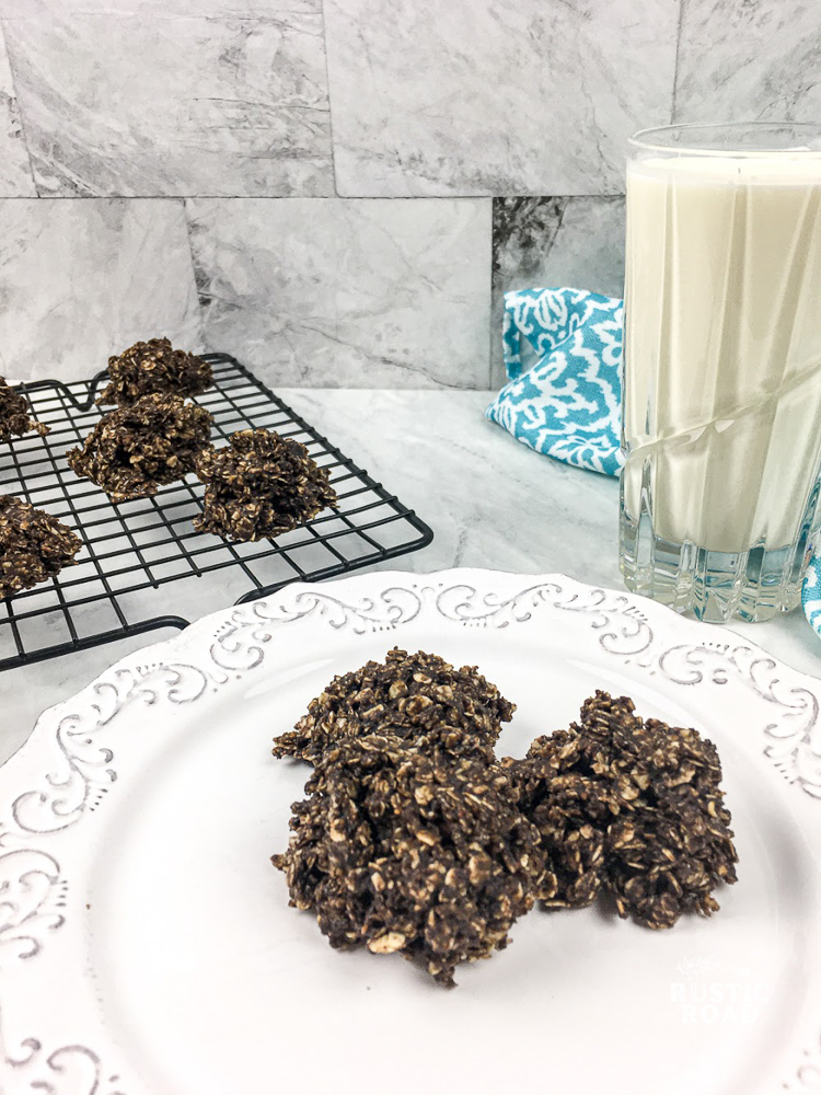 No Bake Peanut Butter Chocolate Cookies
