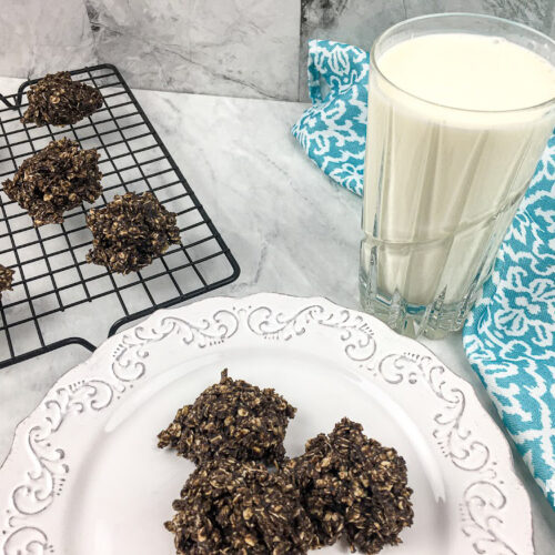 No Bake Peanut Butter Chocolate Cookies
