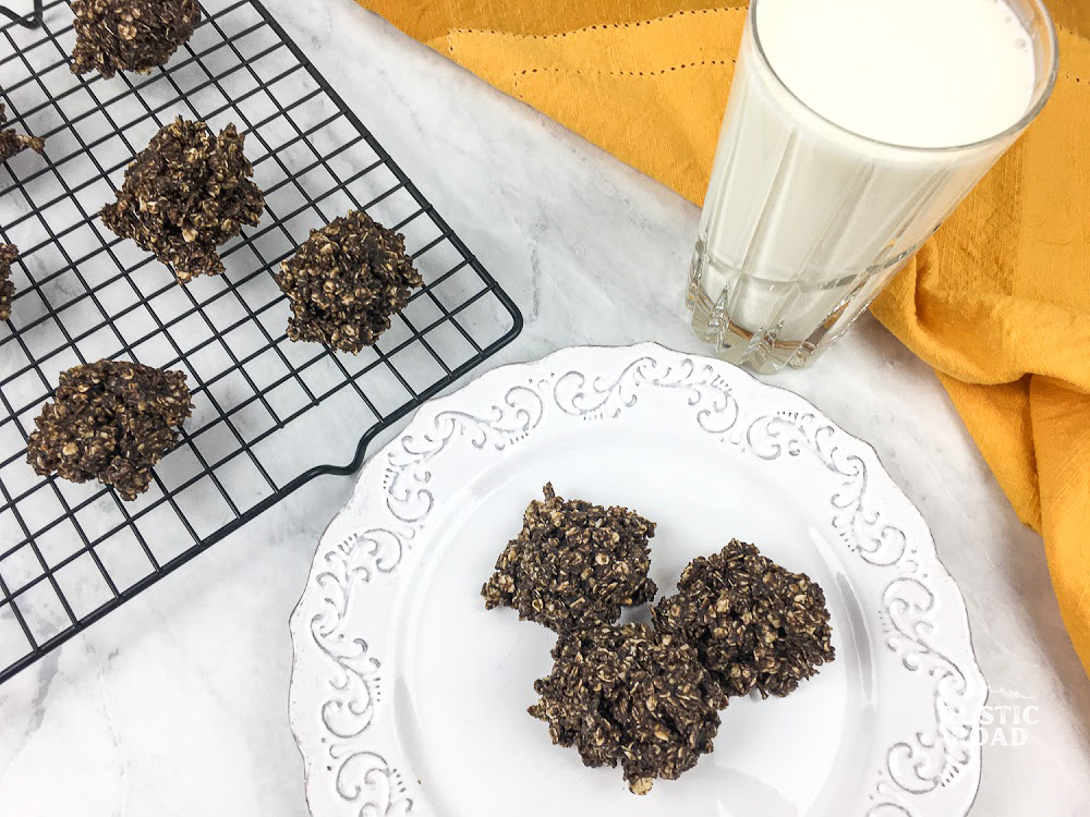 No Bake Peanut Butter Chocolate Cookies