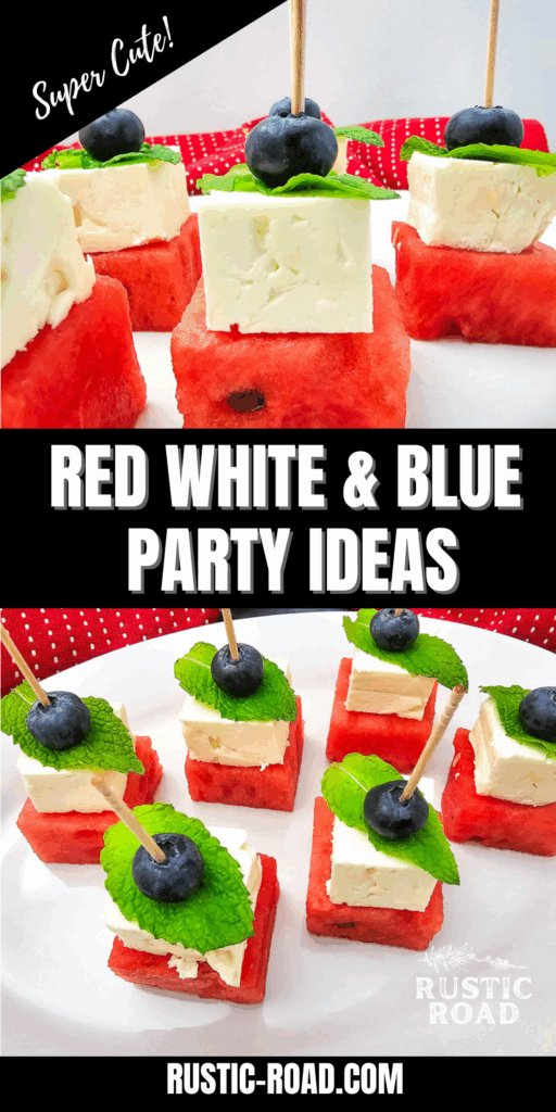 Prepare Ingredients: Begin by cutting the feta block into 12 evenly-sized cubes. Then, cut the watermelon into cubes slightly larger than the feta cubes.
Assemble Skewers: On a platter or serving dish, arrange the watermelon cubes as the base. Top each watermelon cube with a cube of feta, followed by a mint leaf and a fresh blueberry.
Secure with Toothpicks: Carefully insert a toothpick through the center of each skewer to hold all the layers together.
Serve: Serve immediately for the best taste and texture, or refrigerate until you're ready to enjoy them.