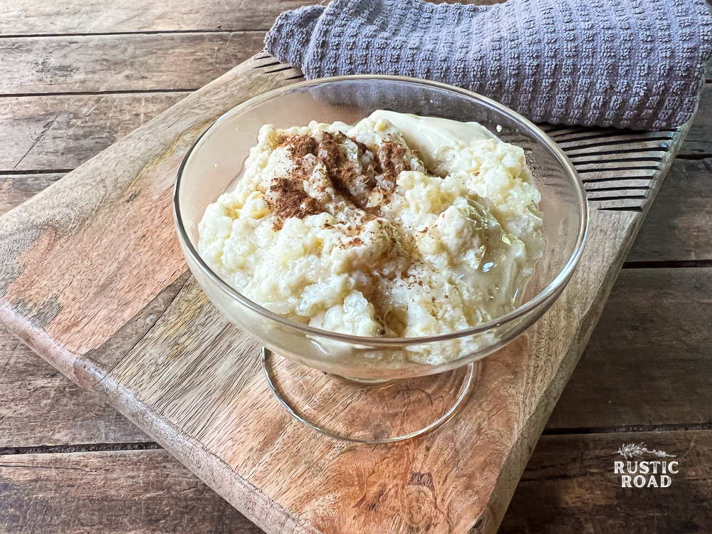 custard style rice pudding