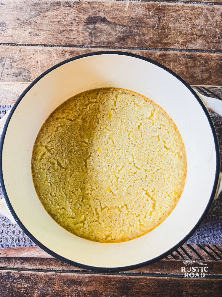 custard style rice pudding