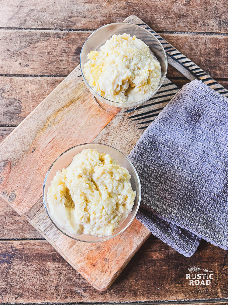 custard style rice pudding