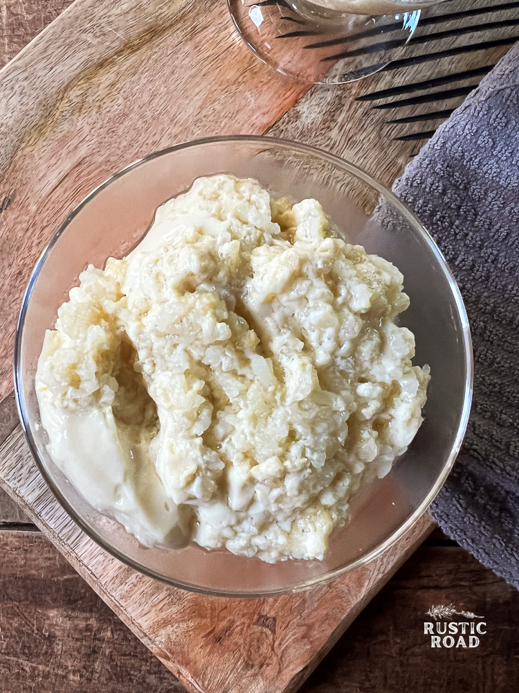 custard style rice pudding