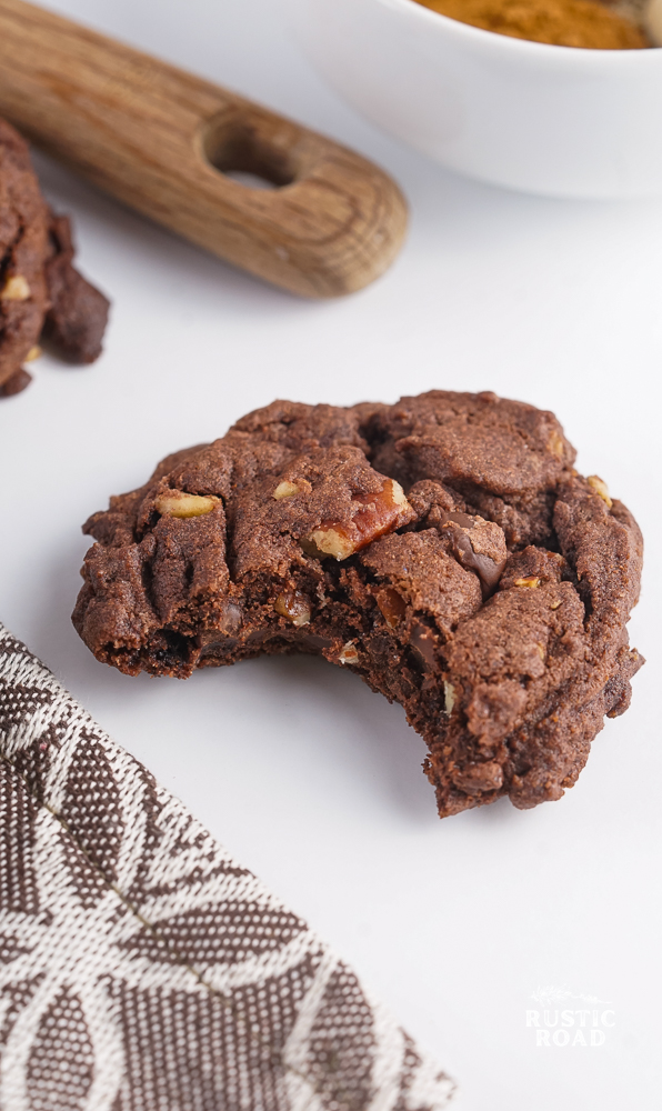 double chocolate pecan cookies