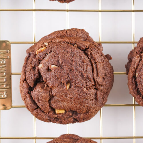 double chocolate pecan cookies
