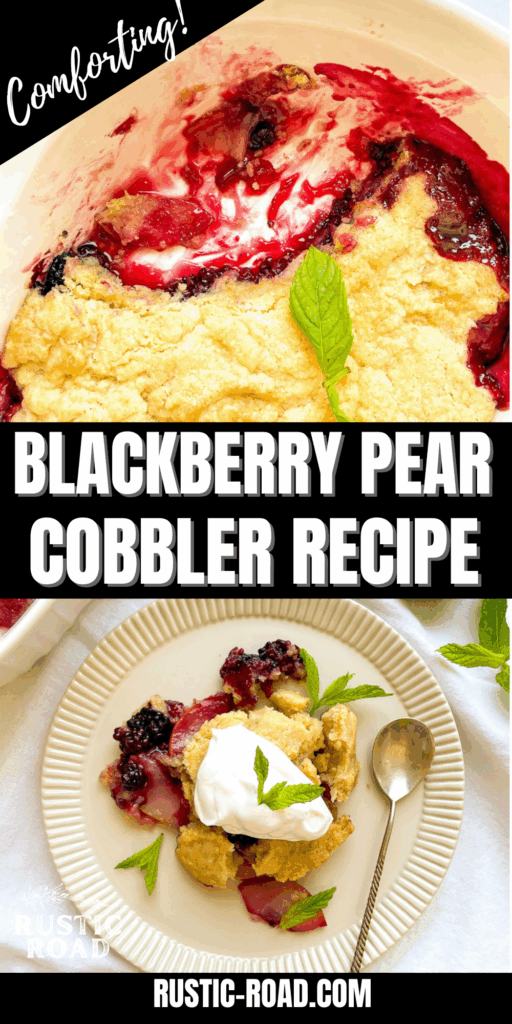 easy blackberry pear cobbler