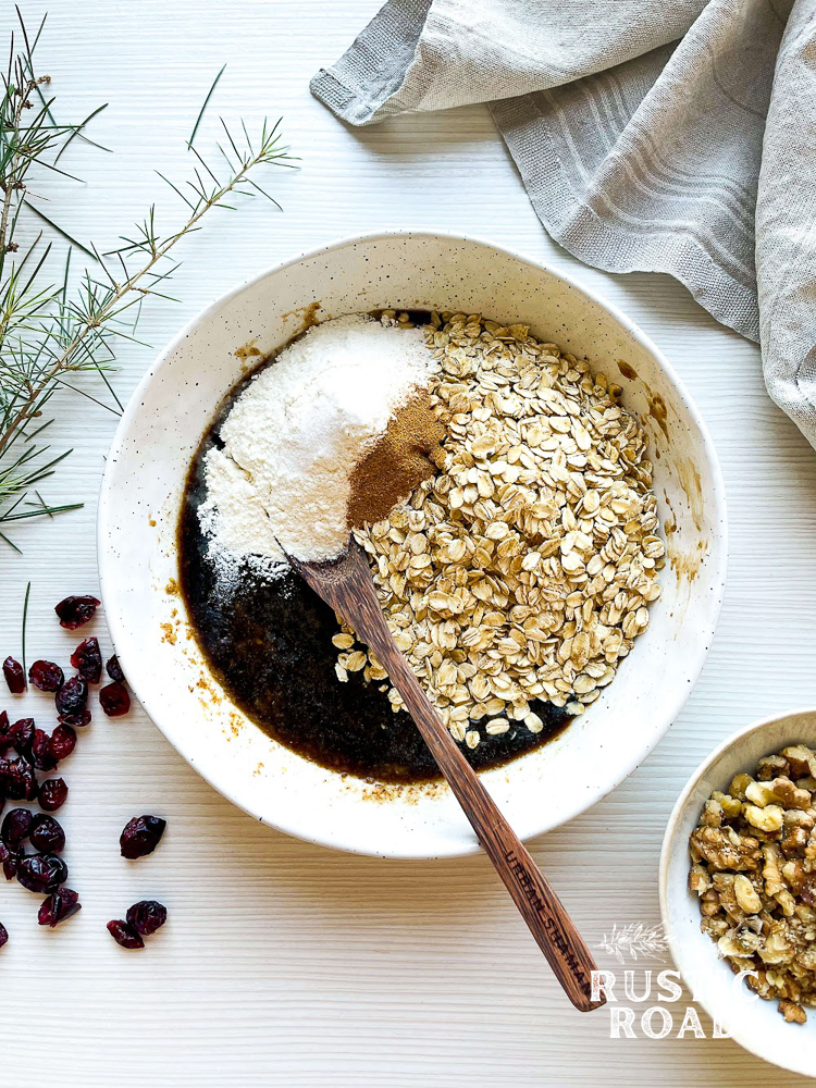 Walnut Cranberry Oatmeal No-Bake Cookies
