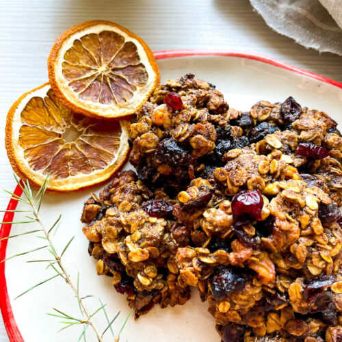 Walnut Cranberry Oatmeal No-Bake Cookies