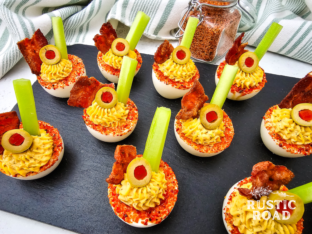 Bloody Mary Deviled Eggs